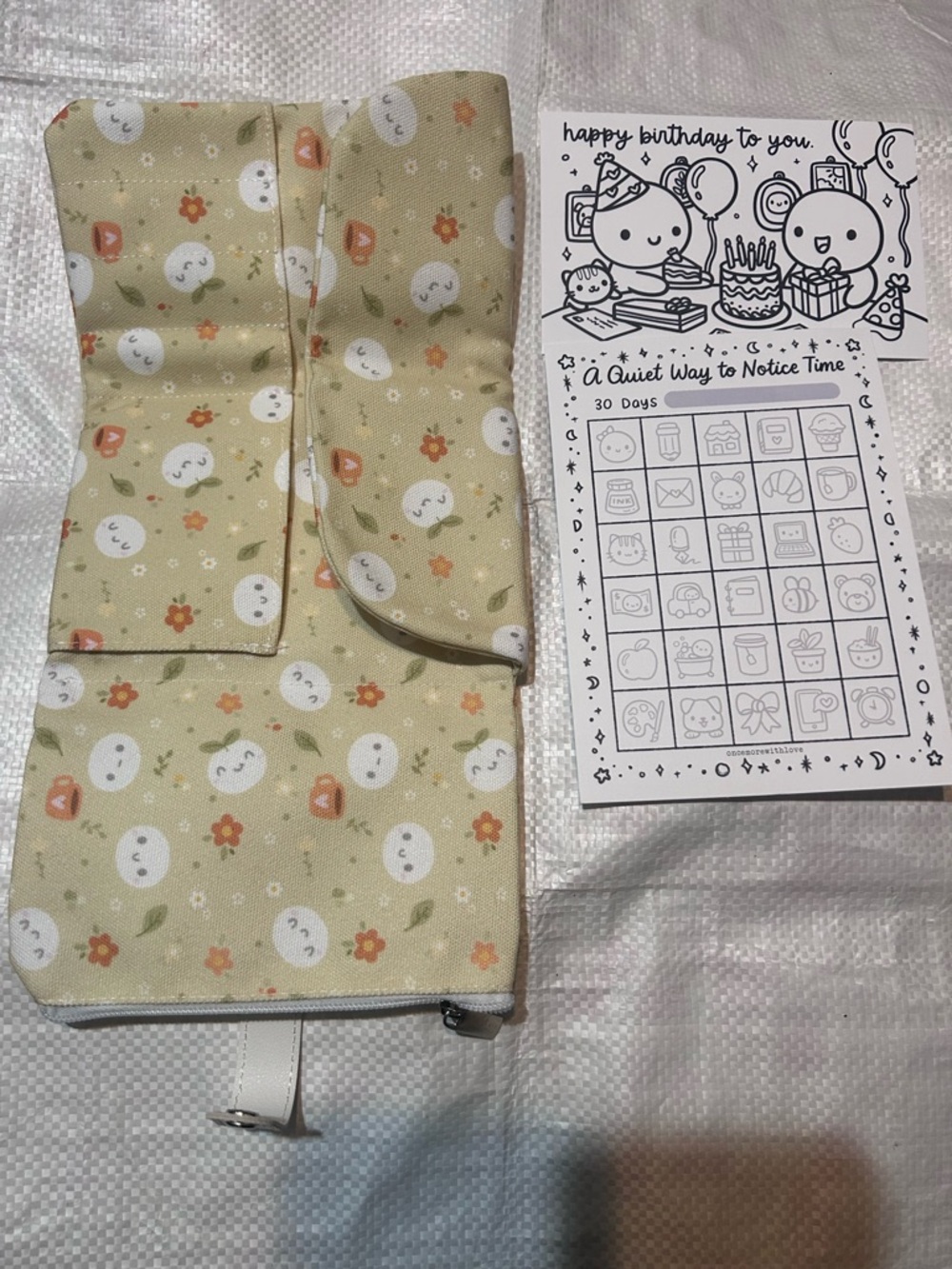 Cute Floral yellow green  Pencil Case Pouch - Home Office StationeryTCMC
